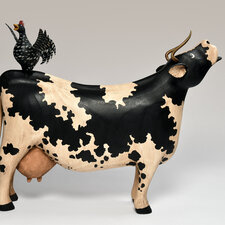 Cow With Rooster