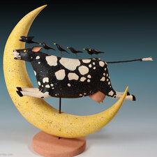 Flying Cow With Birds