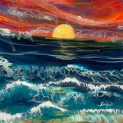Beach Resin Art